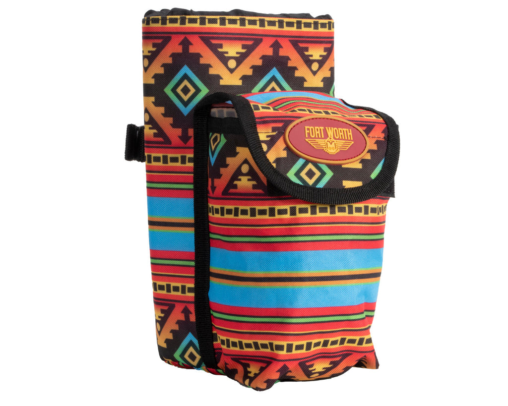 Fort Worth Water Bottle Saddle Bag with Pouch Nicoma Pattern
