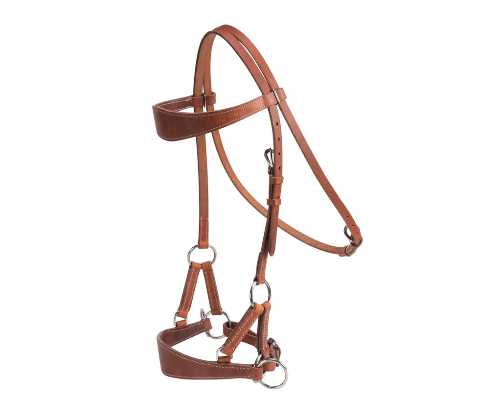 Premium-quality side pull made with American Leather. Shop now at Greg Grant Saddlery.