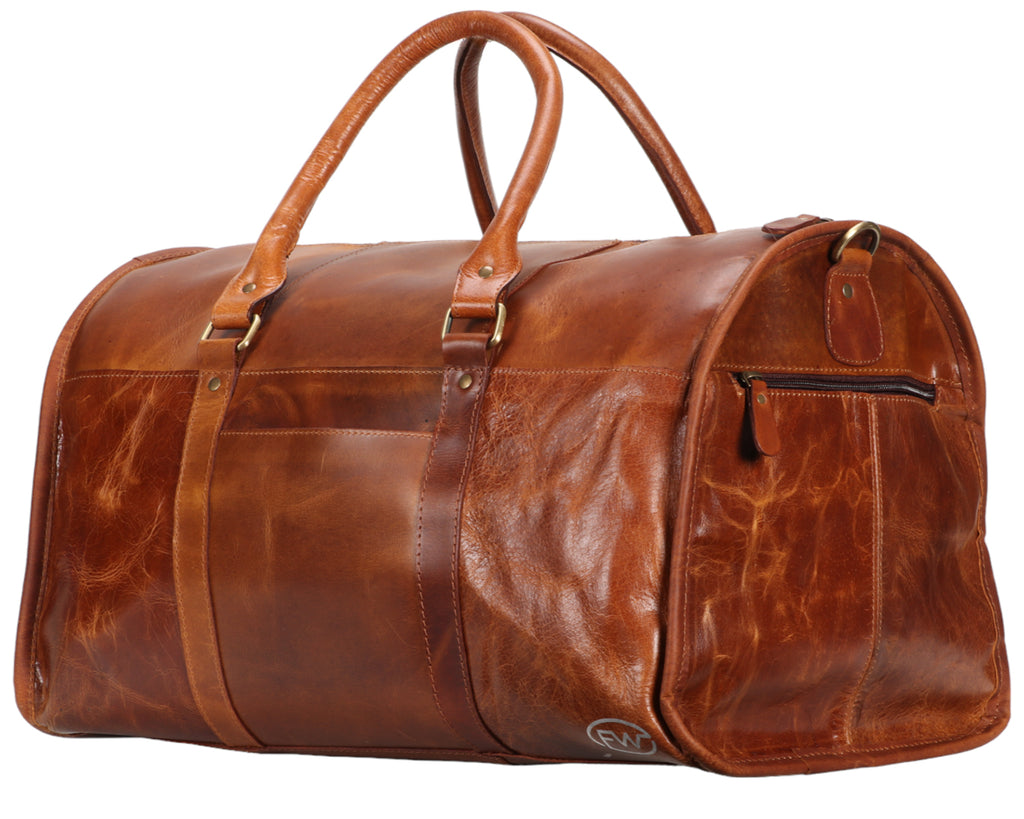 Fort Worth Distressed Leather Duffle Bag - with its distressed look, you'll turn heads wherever you go