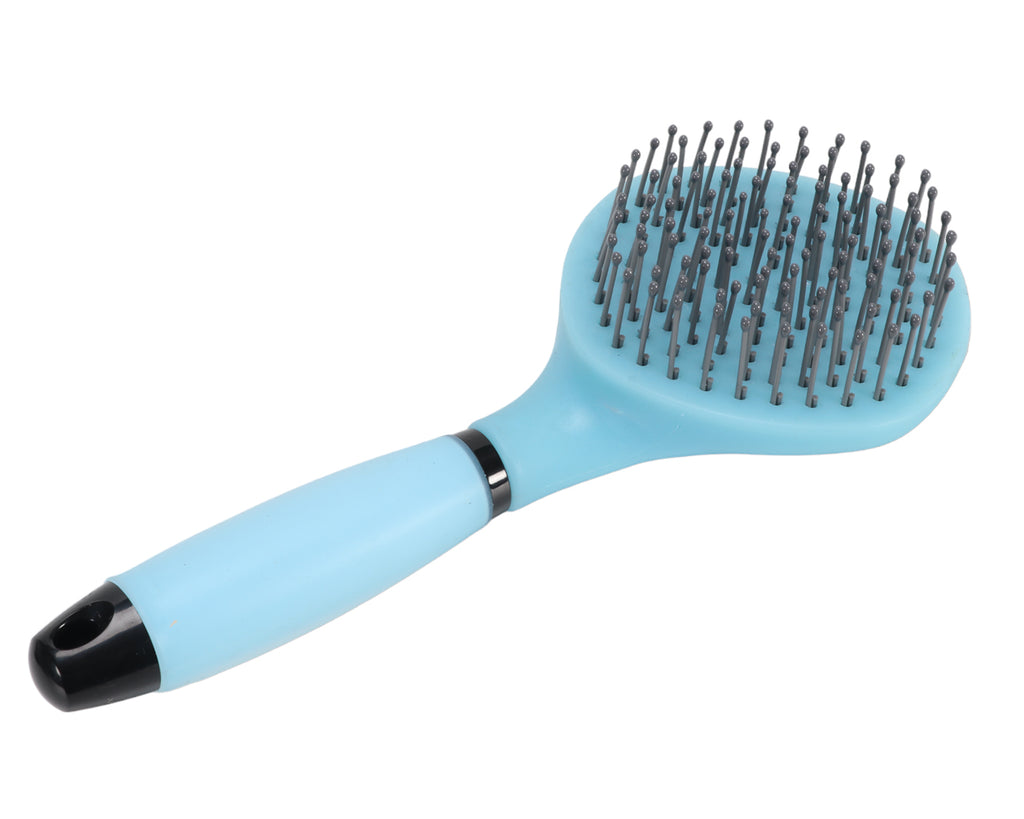 GelGrip Mane & Tail Brush in Baby Blue, perfect for brushing your horse or pony's tail without breaking the tail hair