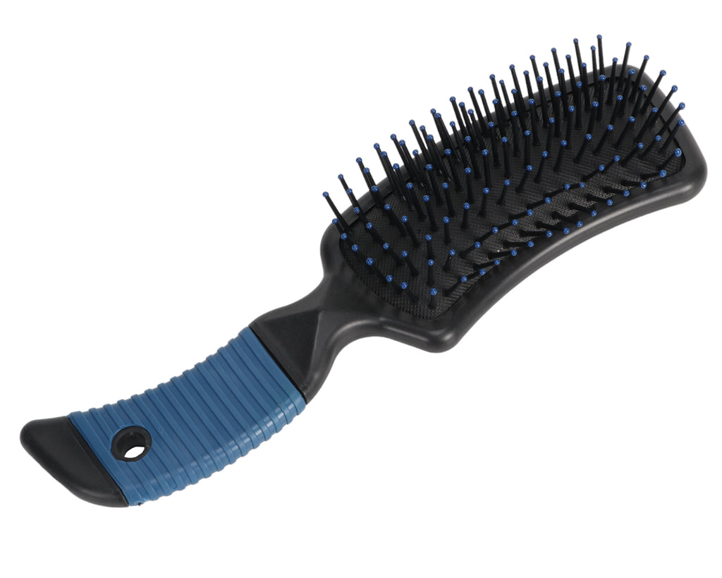 Showmaster Mane &  Tail Brush in blue colour for grooming horse and pony manes and tails