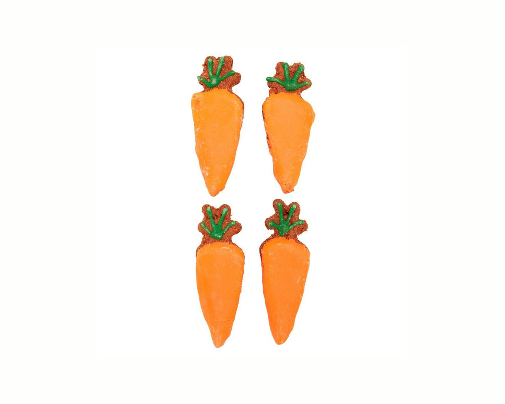 Happy Horse Training Treats - Carrot Shape Cookies: Handmade and decorated carrot-shaped horse treats. Sold in a pack of 4.