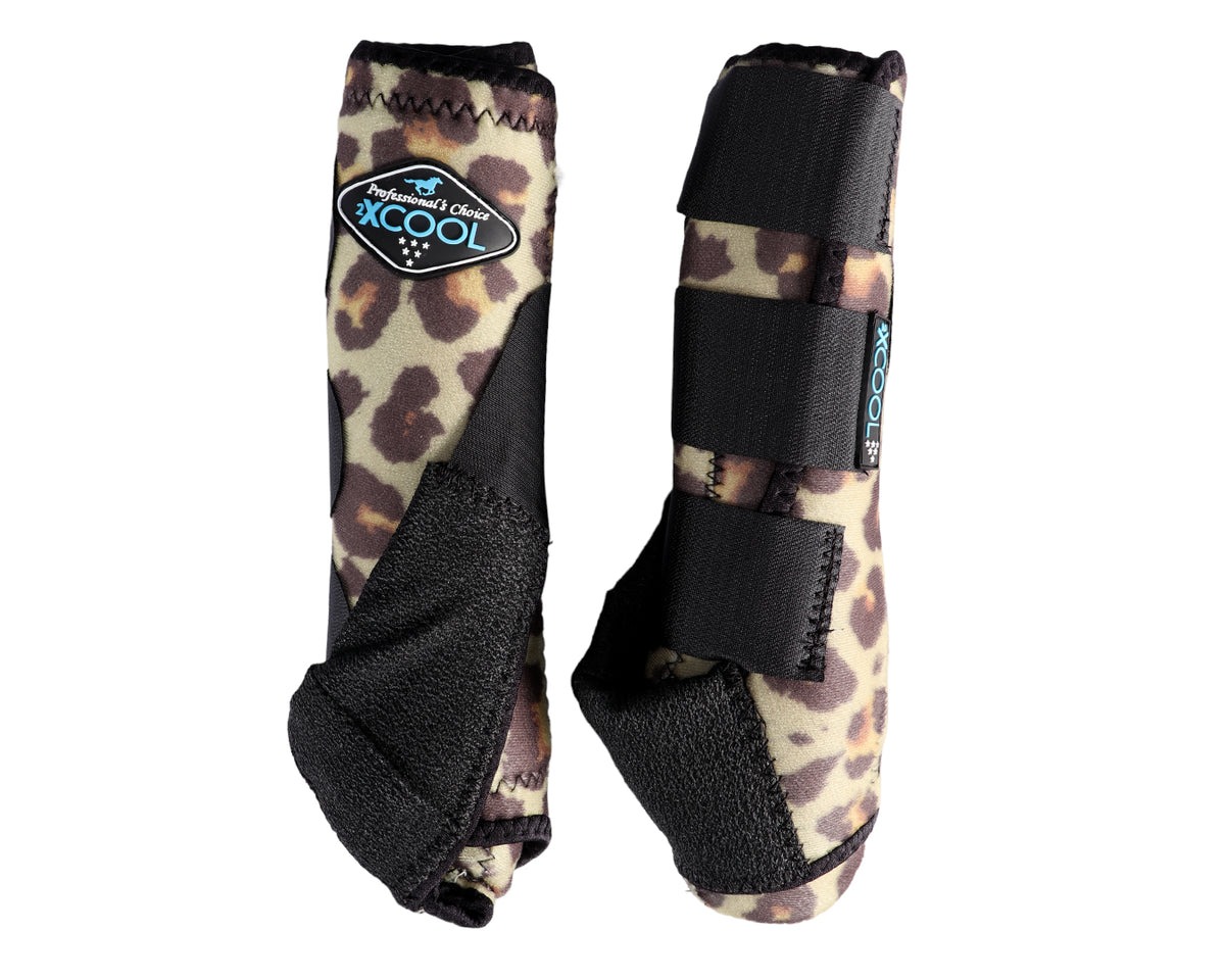 Professional's Choice XCool SMB Boots Front Cheetah Horse Boots