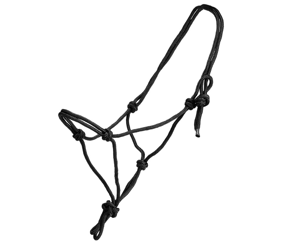 Rancher Mini Rope Halter in Black