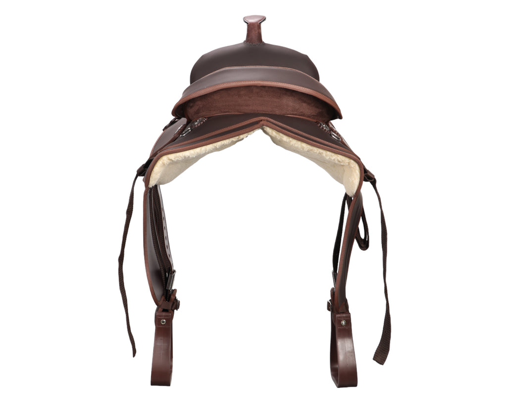 Rear view of Texas-Tack Synthetic Western  Saddle