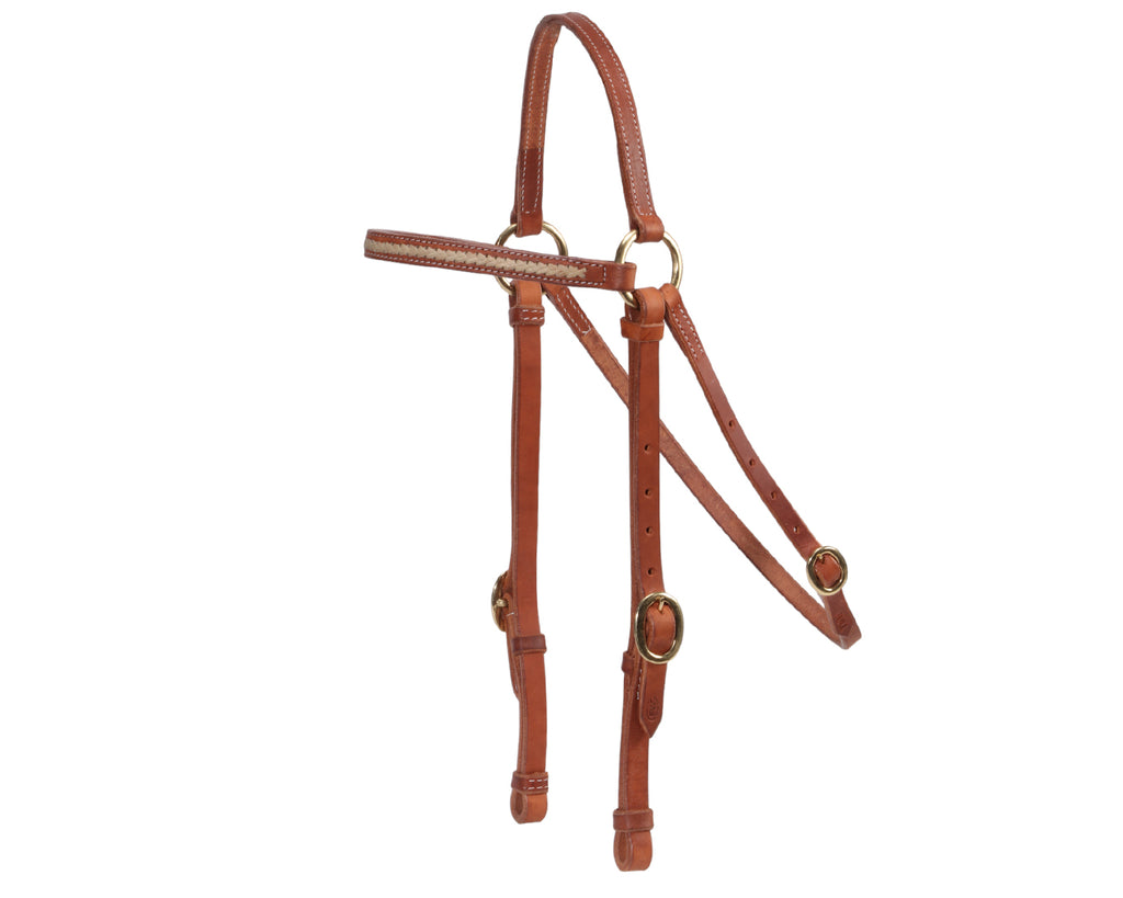 Fort Worth Barcoo Bridle w/Natural Rawhide 5/8"