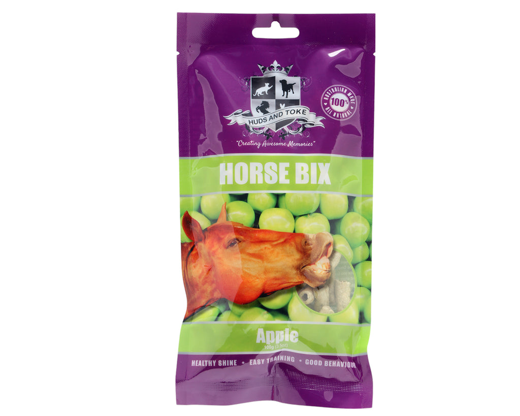 Huds & Toke Horse Bix - Apple all natural horse treats are designed specifically to appeal to your horses sensitive taste buds
