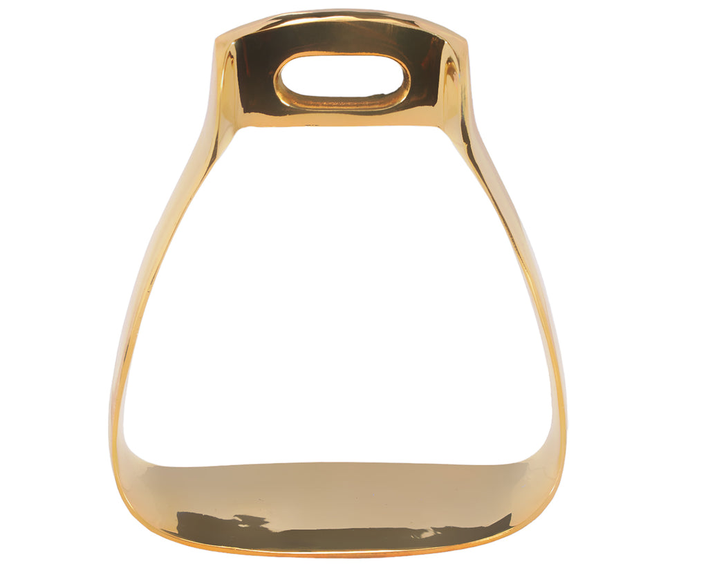 Brady Stockman Stirrups - Brass for Riding Horses and Ponies