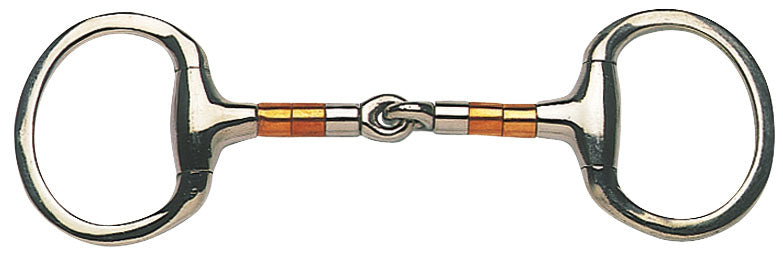 Eggbutt 5 1/4 Inch Vàng Snaffle Bit Thép Không Gỉ Hollow Miệng Khuấy Cho Ngựa Ng