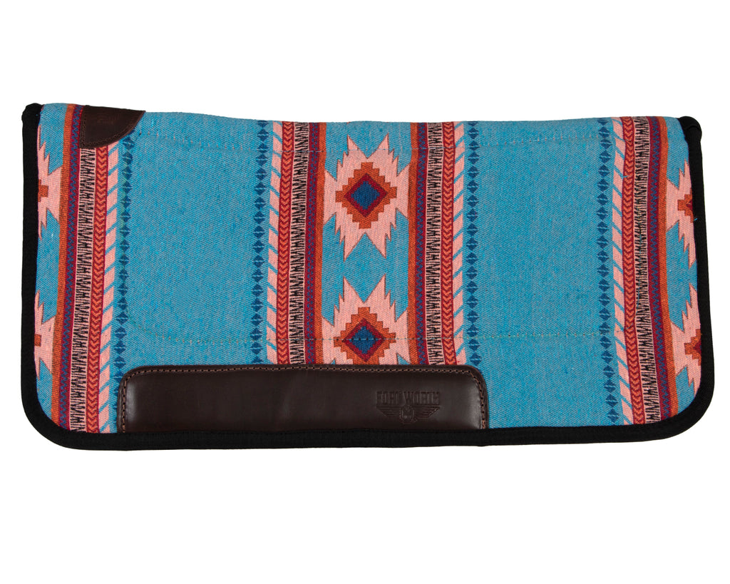 Fort Worth Contoured Saddle Pad turquoise and pink