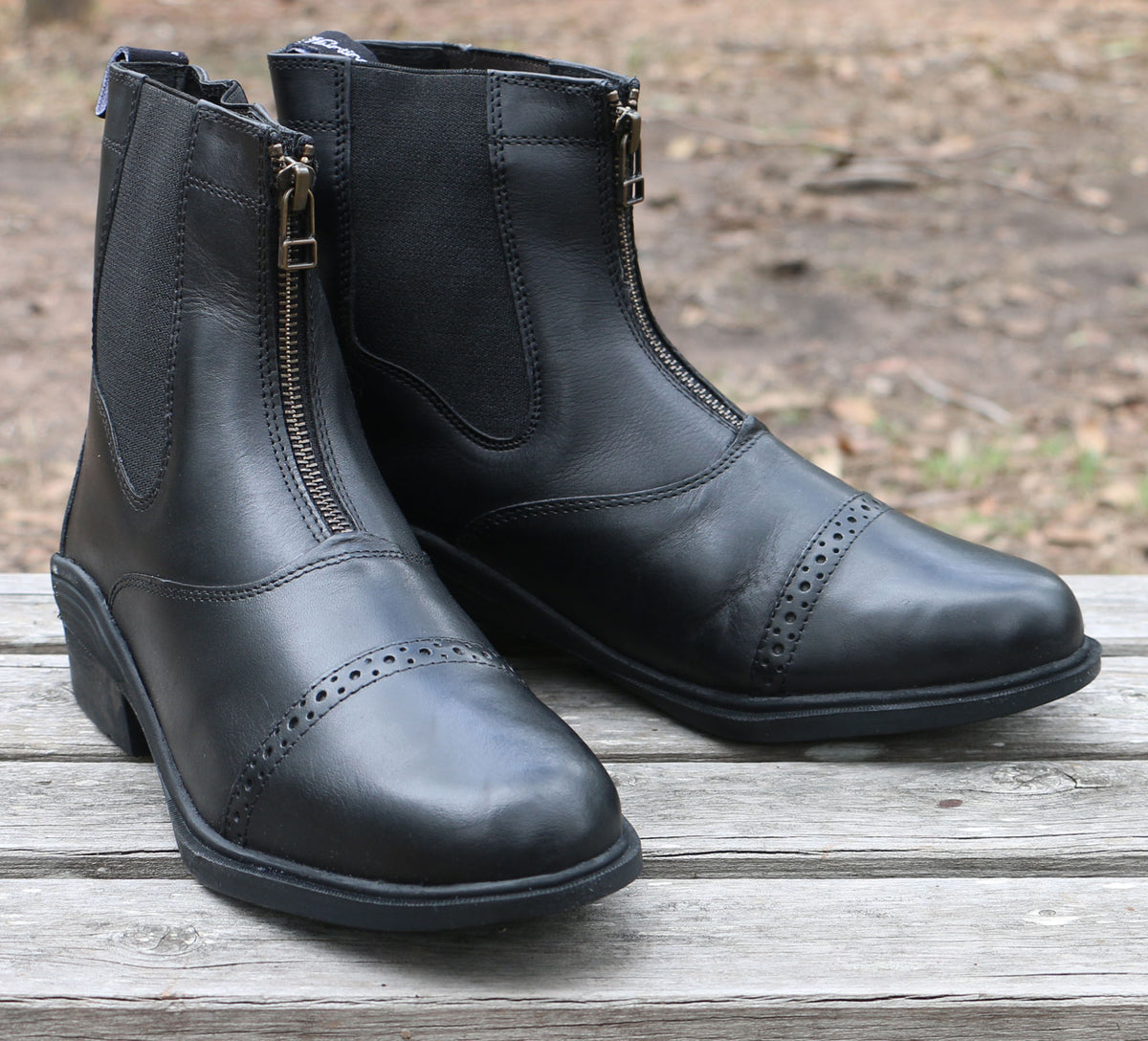 Huntington Ladies Leather Zipper Boot Greg Grant Saddlery