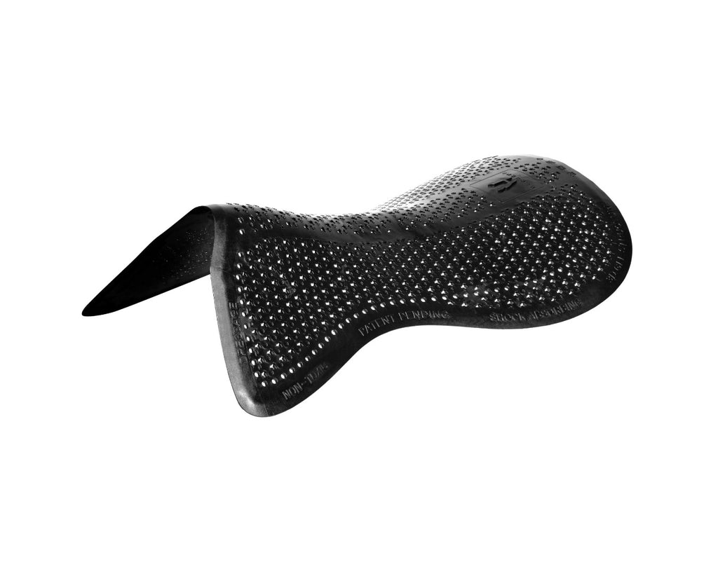 Slim Gel Dressage Pad boasts a constant thickness of 4mm and an anatomical shape that prevents the saddle from rolling side to side or slipping forward and backward