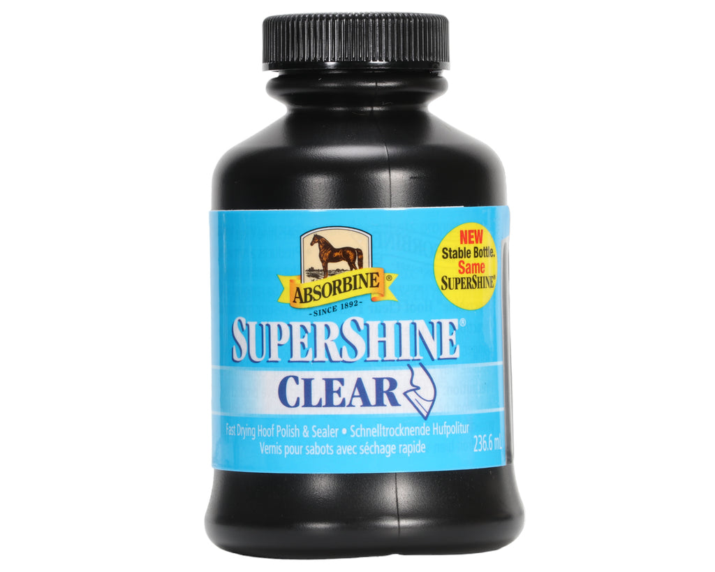 Absorbine SuperShine Hoof Polish for horses and ponies - Clear 236mL