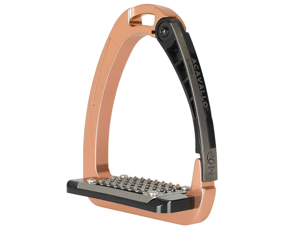 Acavallo Arena Alupro Safety Aluminium Stirrups - Rose Gold