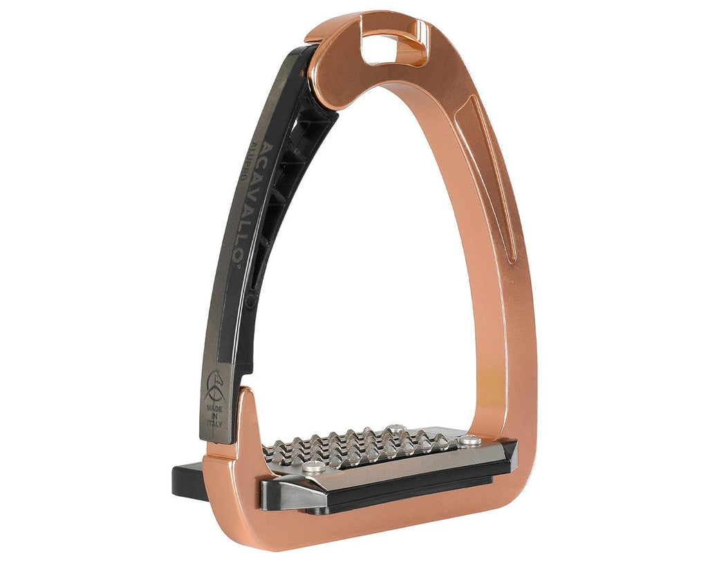 Acavallo Arena Alupro Safety Aluminium Stirrups - Rose Gold