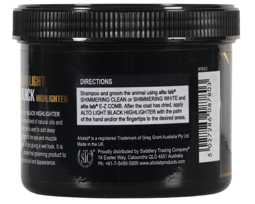Alto Highlighters for horses and ponies - Black 400g perfect to add deep highlights to the eyes and muzzle