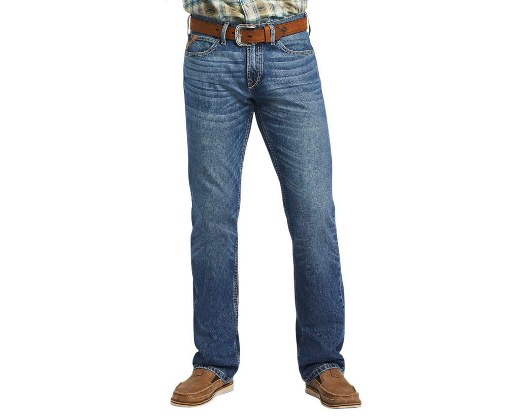 Ariat Men's M7 Slim Fit Merrick Straight Leg Jeans - fitted through the hip and thigh with a straight leg, our M7 is slim and modern without being tight or restrictive, this jean makes the perfect addition to any man's wardrobe providing both fashion and function