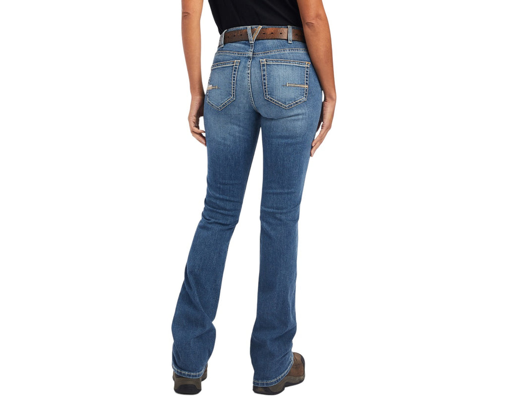 Ariat Ladies Rebar Riveter Boot Cut Jeans - slim through hip and thigh