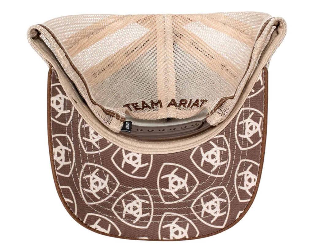 Ariat Est Patch Trucker Cap in Brown - Ariat Logo print under the brim