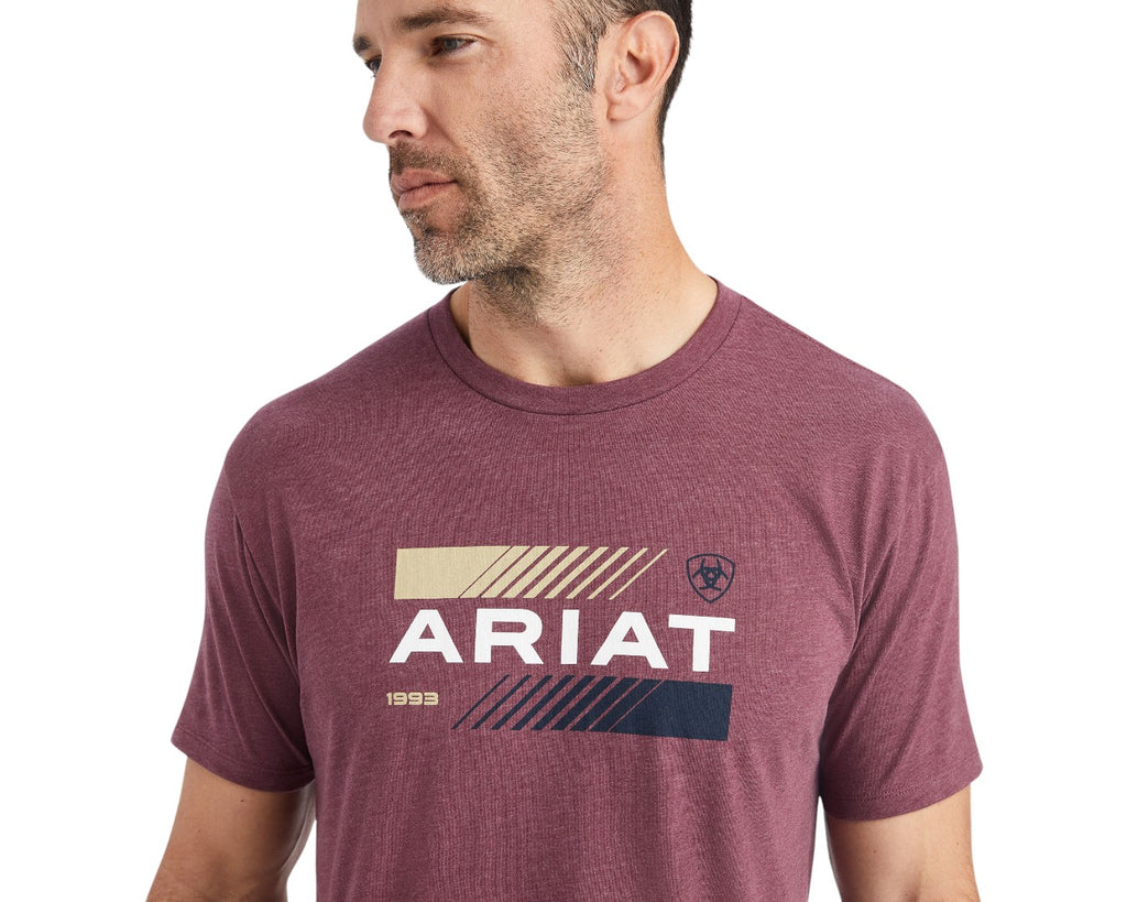 Ariat Octane Stack Tee in Burgundy - this high quality fashion shirt is the perfect addition to any wardrobe