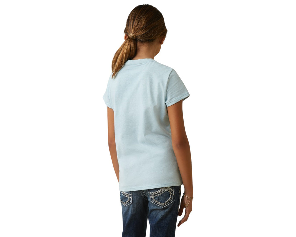 Ariat Child's Time To Show T-Shirt in Mosaic Blue
