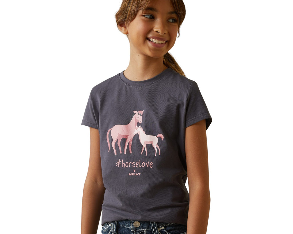 Ariat Childs Cuteness T-Shirt in Periscope Grey