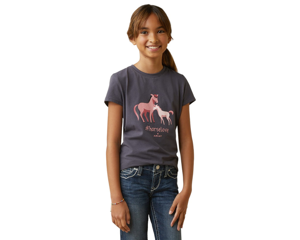 Ariat Childs Cuteness T-Shirt in Periscope Grey