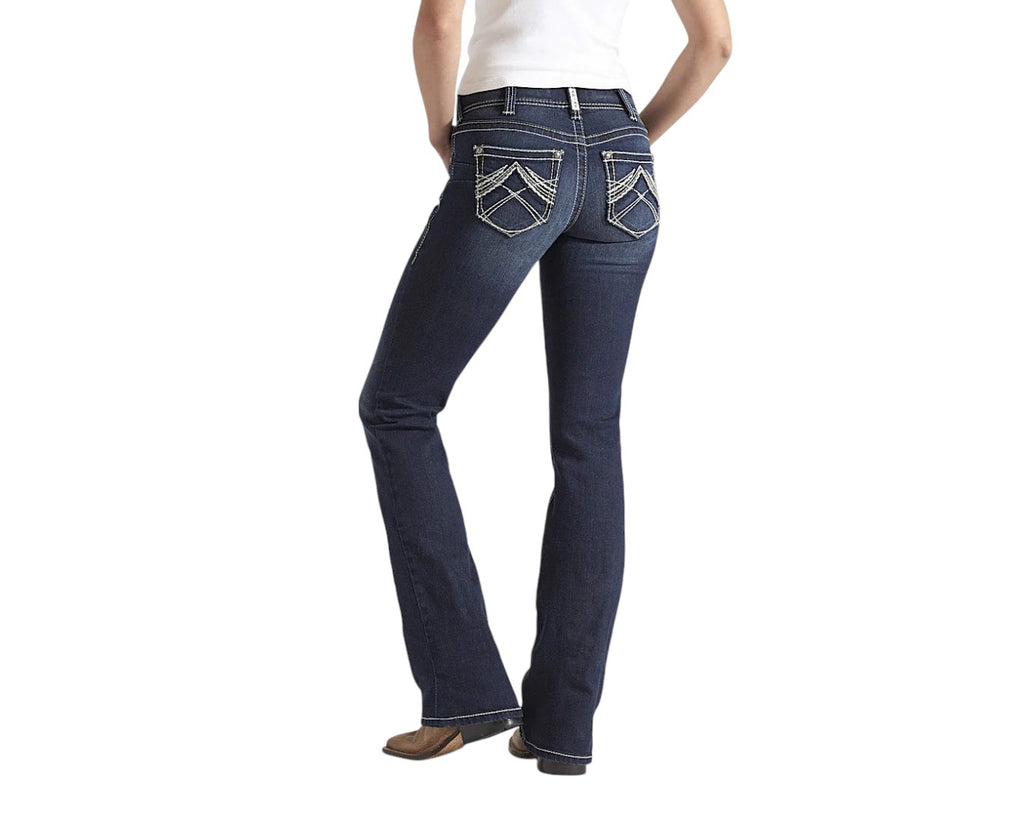 Ariat Real Mid-Rise Boot Cut Whipstitch Jeans