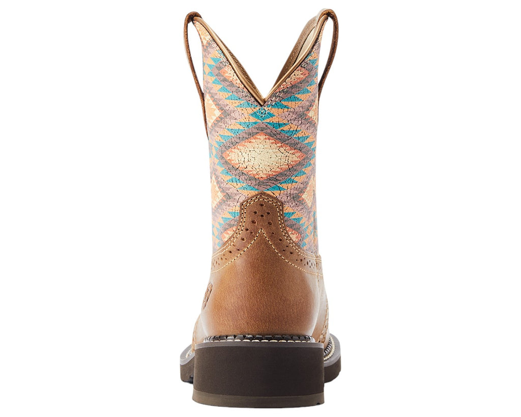 Ariat Ladies' Fatbaby Heritage Boot in Tan/Aztec Design