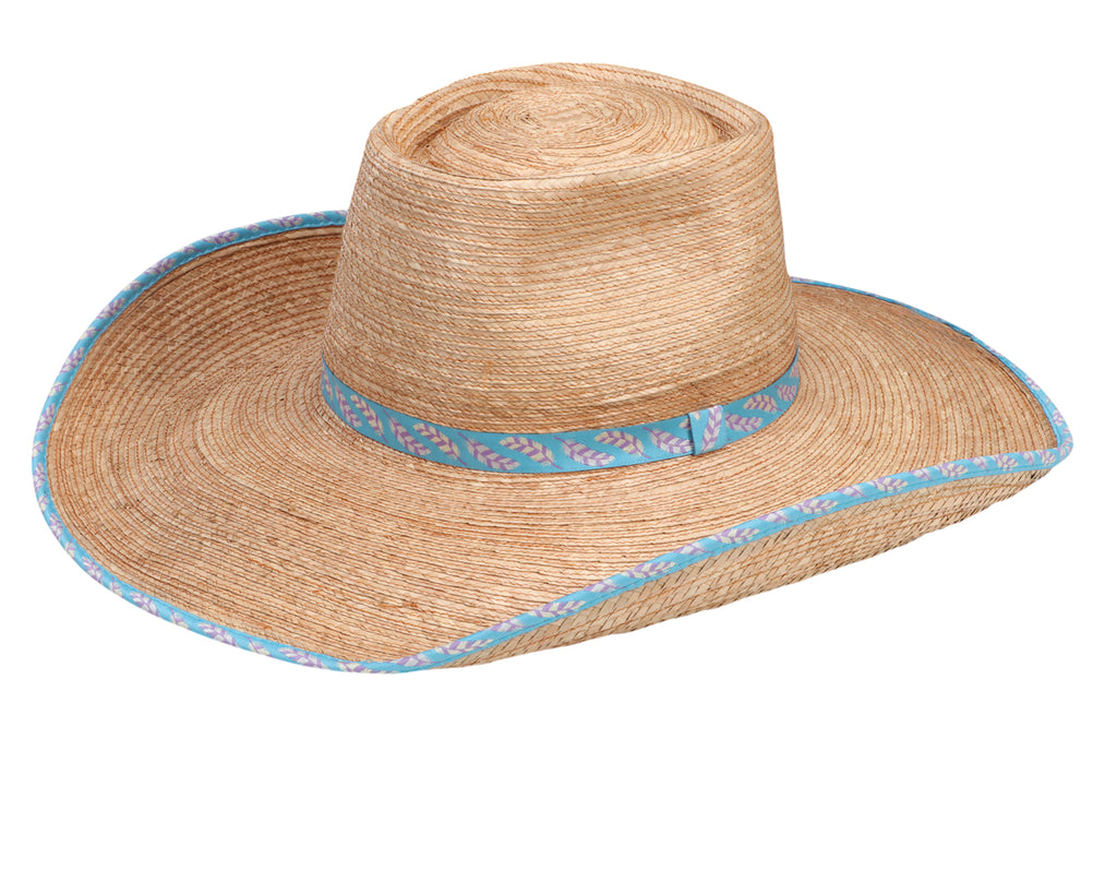 Sunbody Ava Hat - Blue Feathers