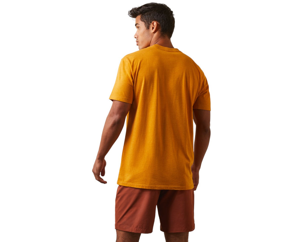 Ariat Men's Shadows T-Shirt in Buckhorn Heather Yellow