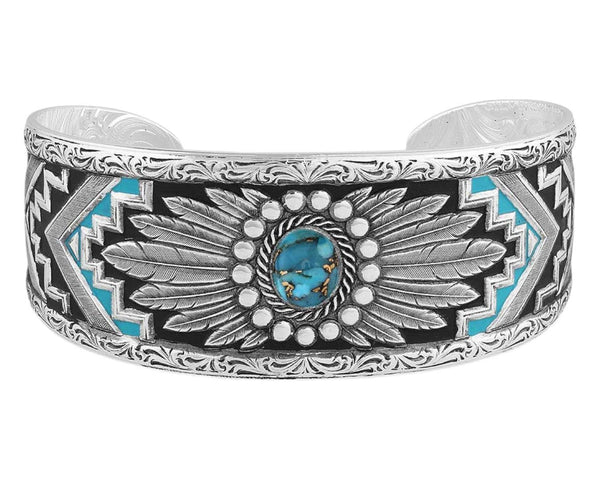 Montana Silversmiths Blue Spring Turquoise Cuff Bracelet – Greg