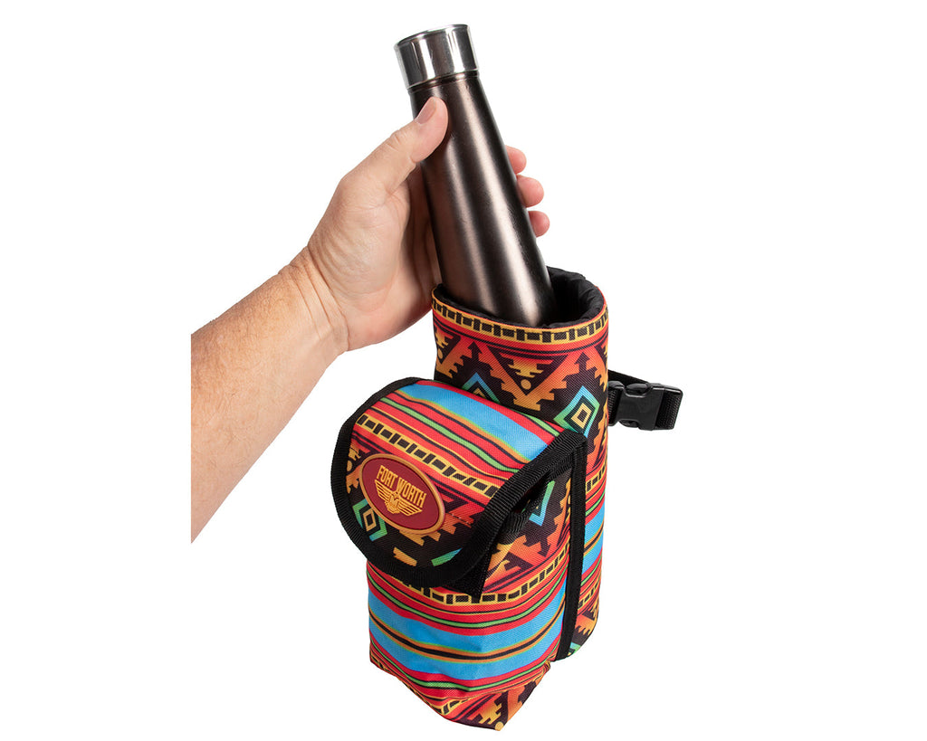 Fort Worth Water Bottle Saddle Bag in Nicoma Pattern