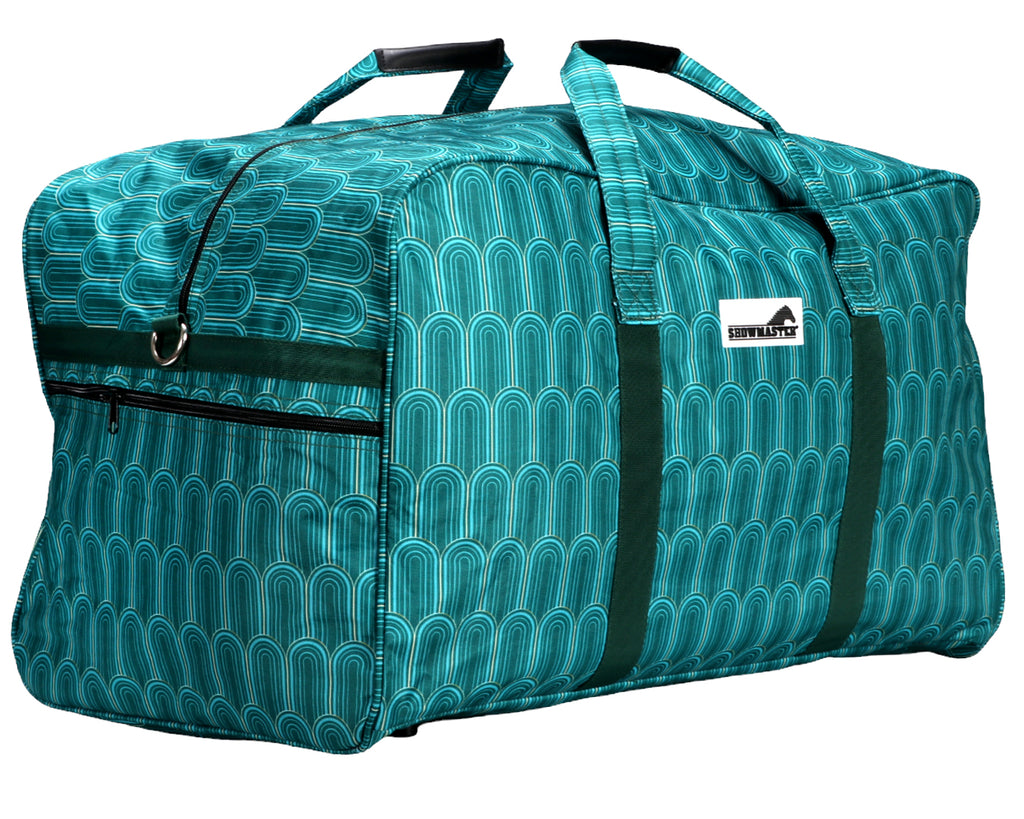 Showmaster Overnight Travel Bag 600D - the Art Deco print limited edition range is made from tough ripstop 600 Denier Nylon for durability and finished with quality liners and zip closures that will take the constant wear of rider travel