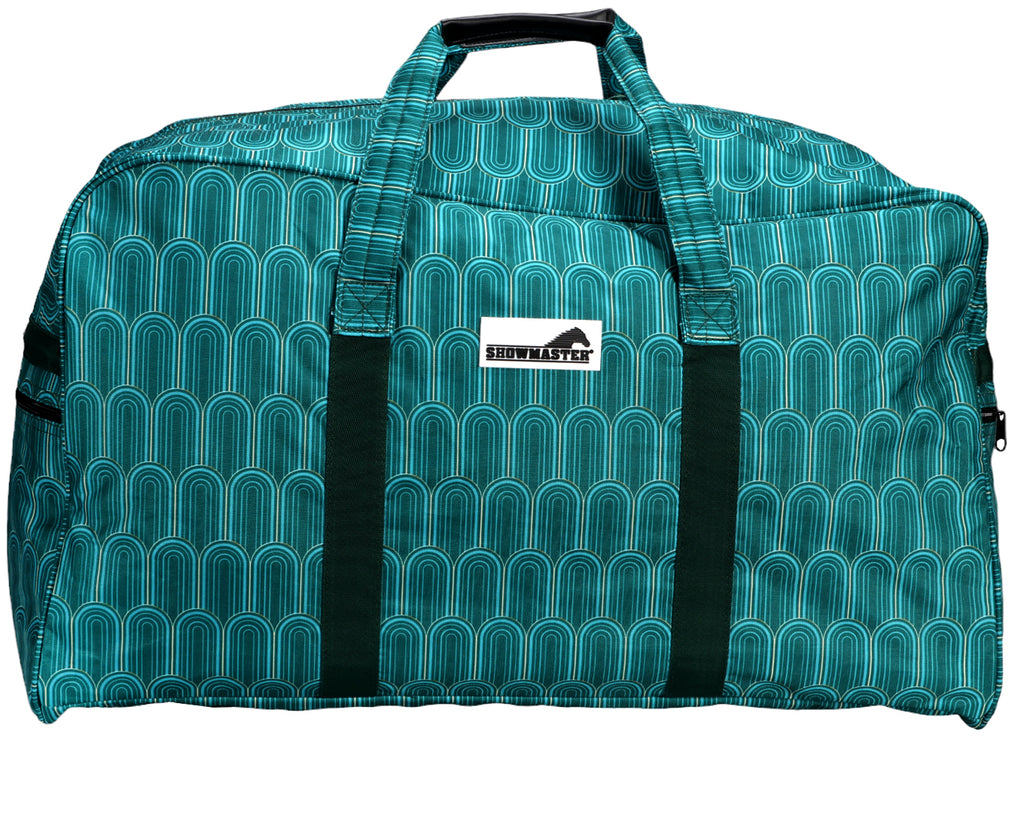 Showmaster Overnight Travel Bag 600D - the Art Deco print limited edition range is made from tough ripstop 600 Denier Nylon for durability and finished with quality liners and zip closures that will take the constant wear of rider travel