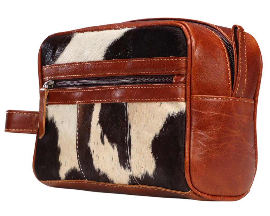 Fort Worth Cowhide Leather Toiletry Bag