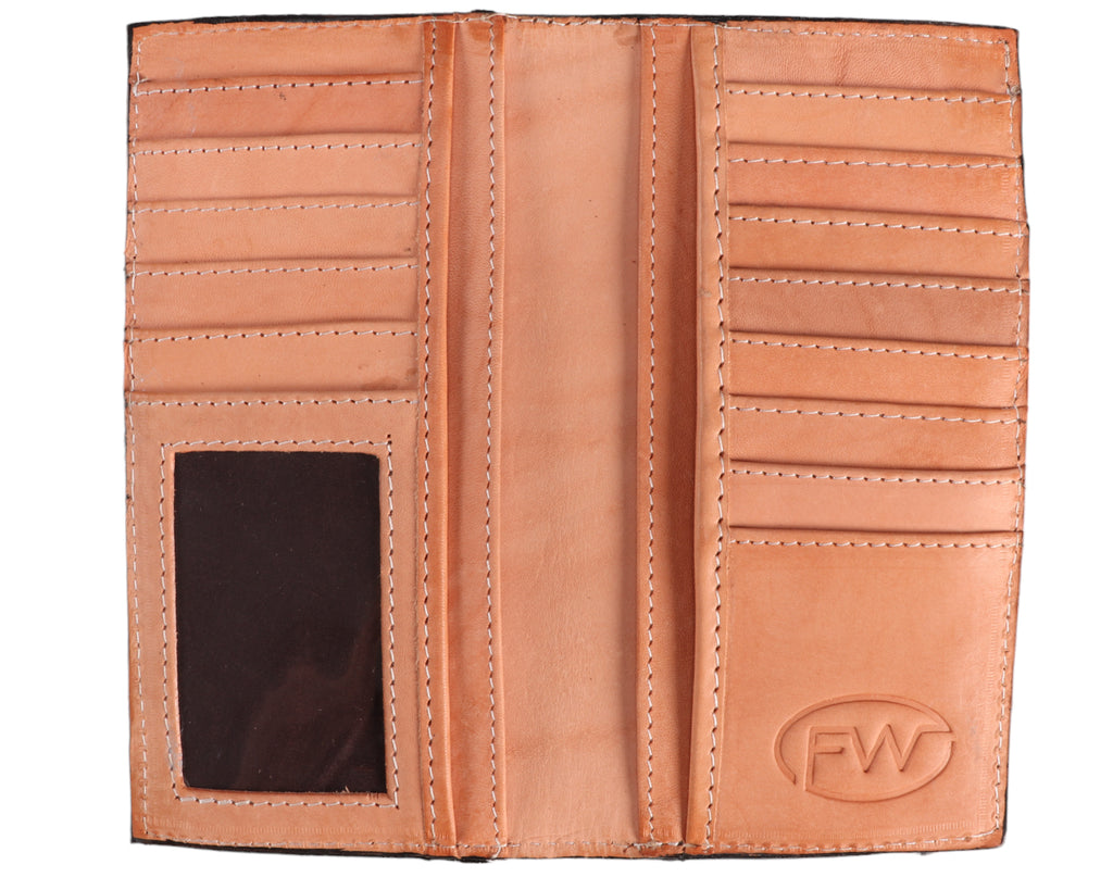 Fort Worth Rodeo Wall0et - Aztec Design handcrafted by superior craftsmen with genuine leather with many organizational card slots providing the optimal functionality and fashion