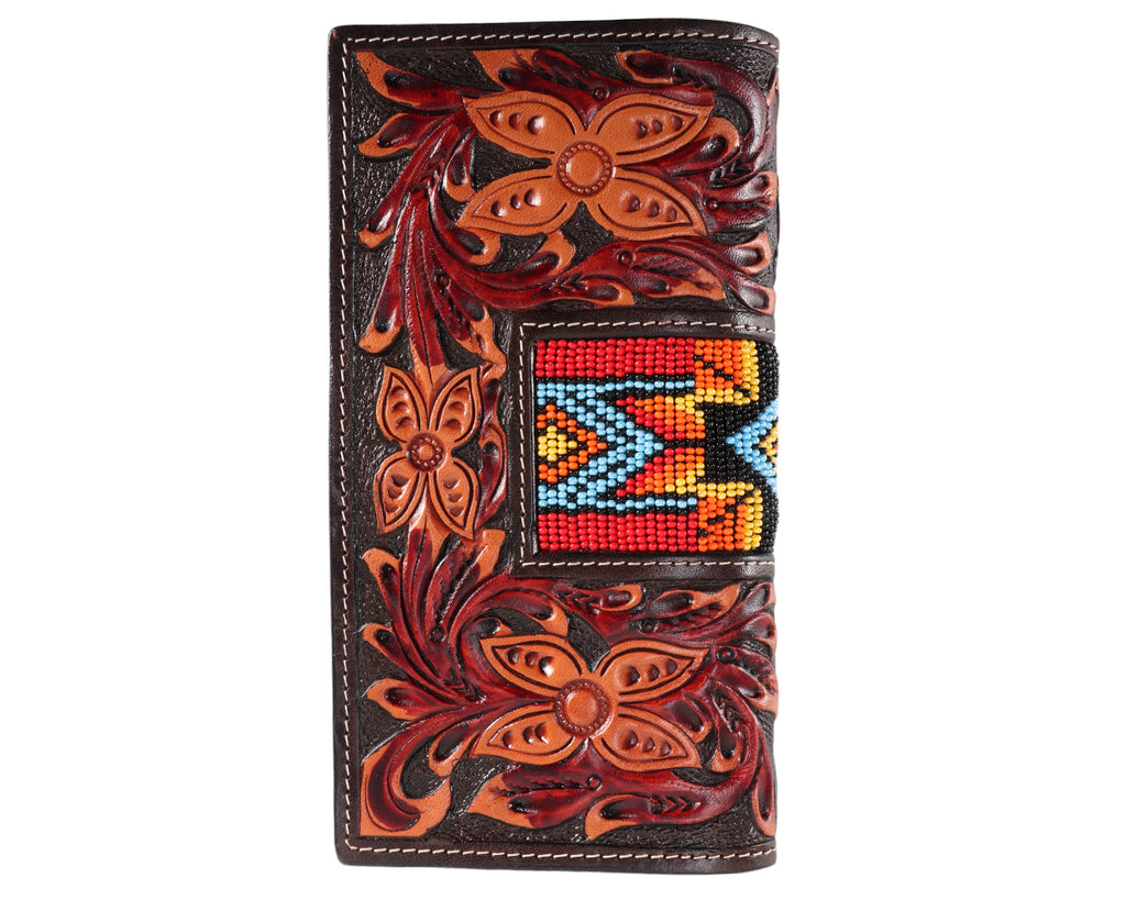 Fort Worth Rodeo Wallet - Aztec Design in Blue or Turquoise 18cm length x 10cm width when folded