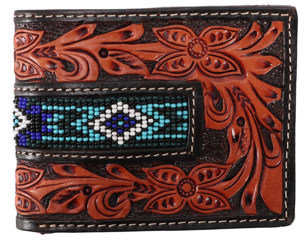 Fort Worth Bi-Fold Wallet in Blue Aztec - keep your cards and cash organized and secure with this expertly designed wallet