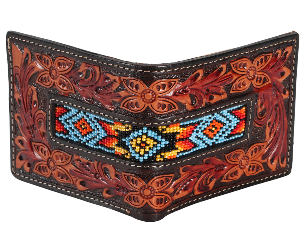 Fort Worth Bi-Fold Wallet in Turquoise Aztec - sleek and durable accessory for your everyday needs
