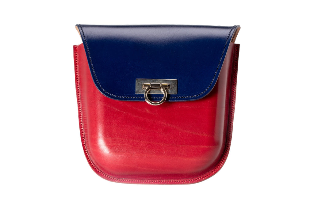 Helene de Rivel Leather Handbag Postino - artisian handbag crafted in with cowhide