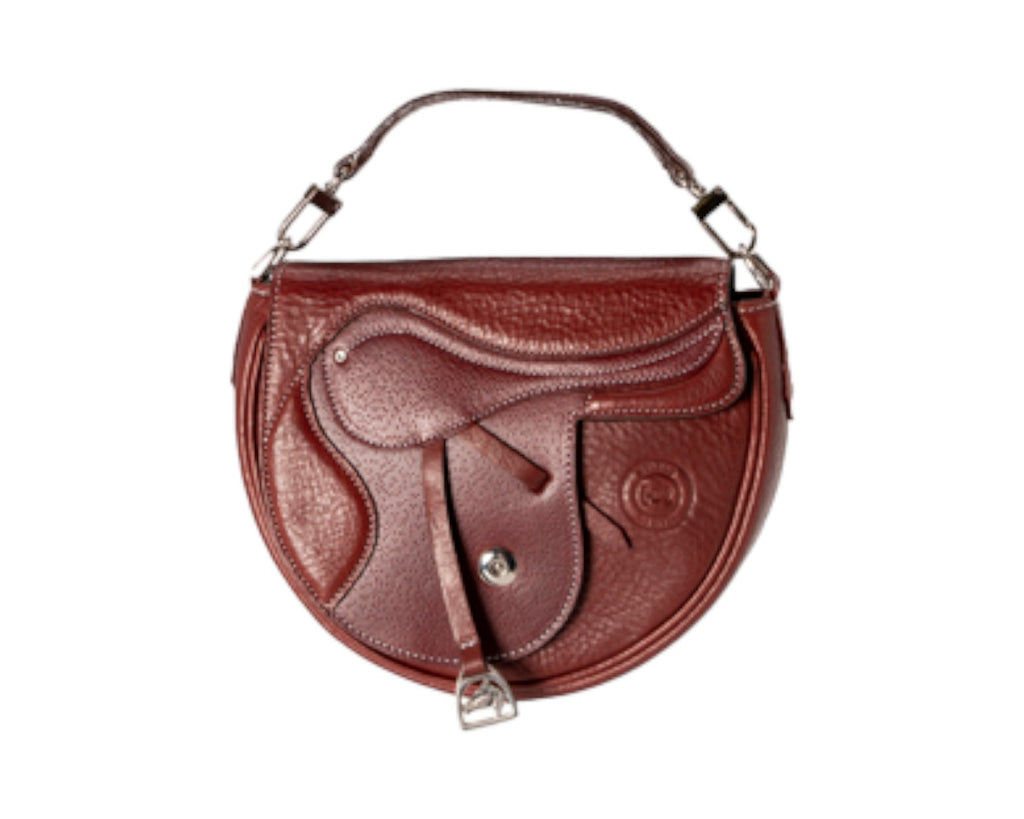 Helene de Rivel Leather Handbag Amazone in Brown - the perfect fashionable accessory for any Rider
