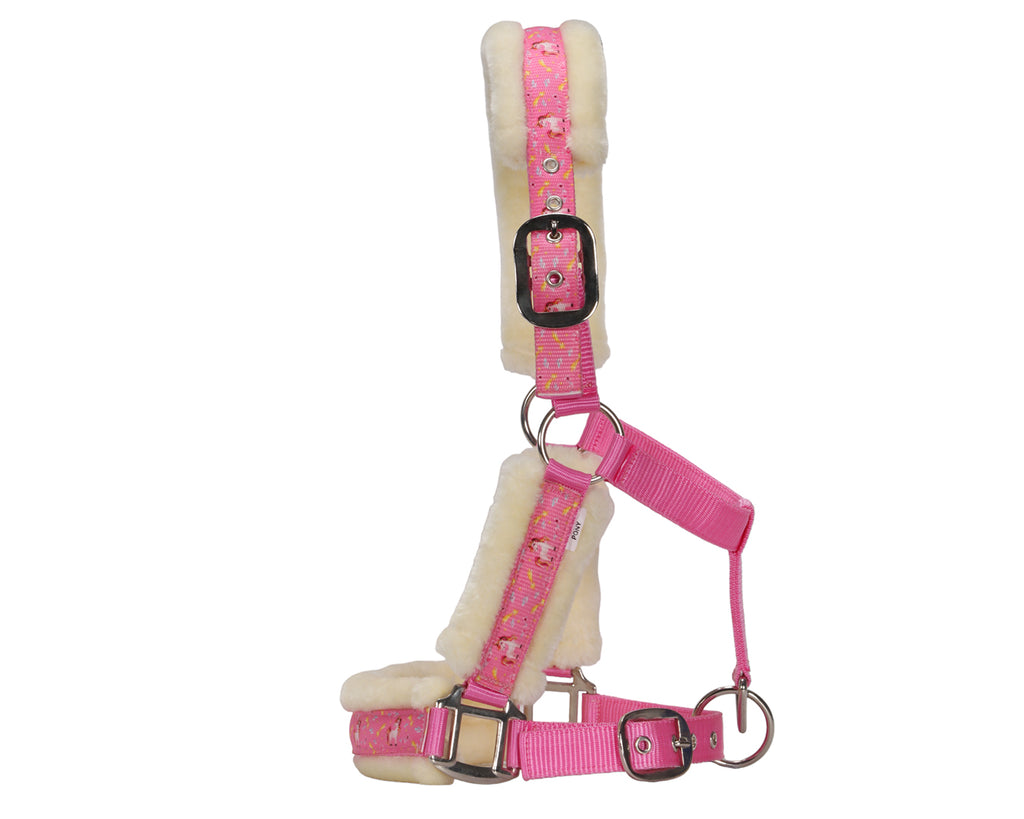 Bambino Nylon Unicorn Halter for horses and ponies - Pink Unicorn