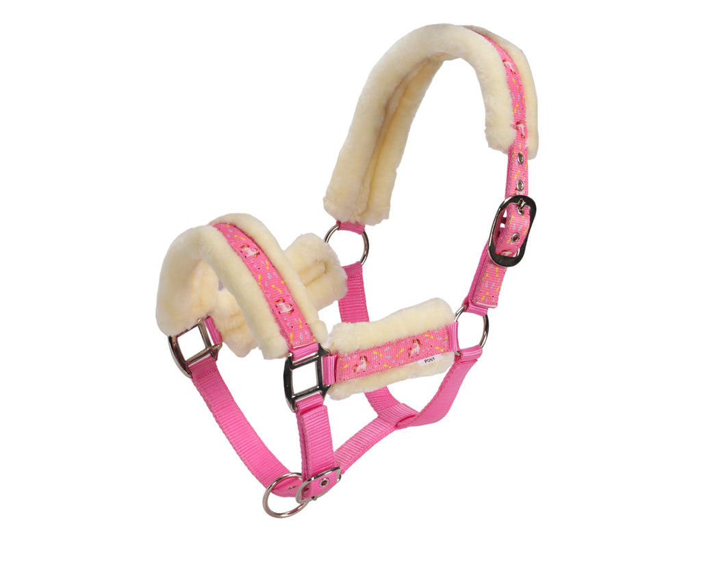 Bambino Nylon Unicorn Halter for horses and ponies - Pink Unicorn