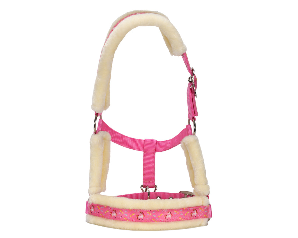 Bambino Nylon Unicorn Halter for horses and ponies - Pink Unicorn