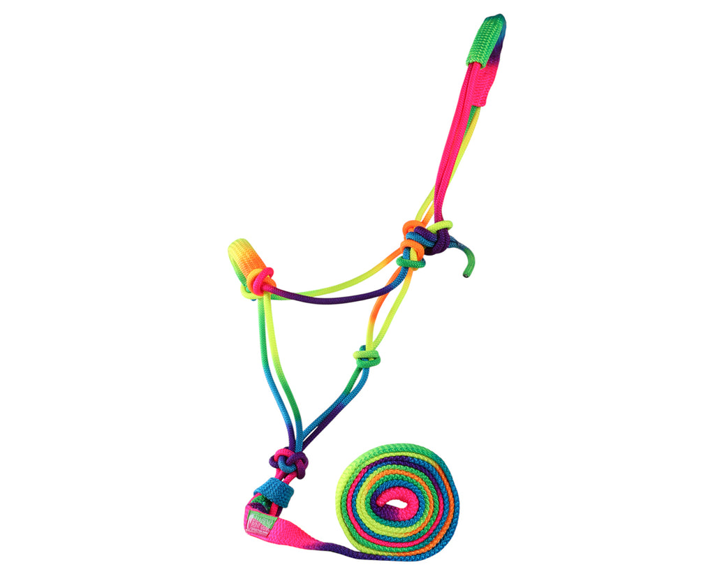 Bambino Knotted Halter & Lead - Rainbow