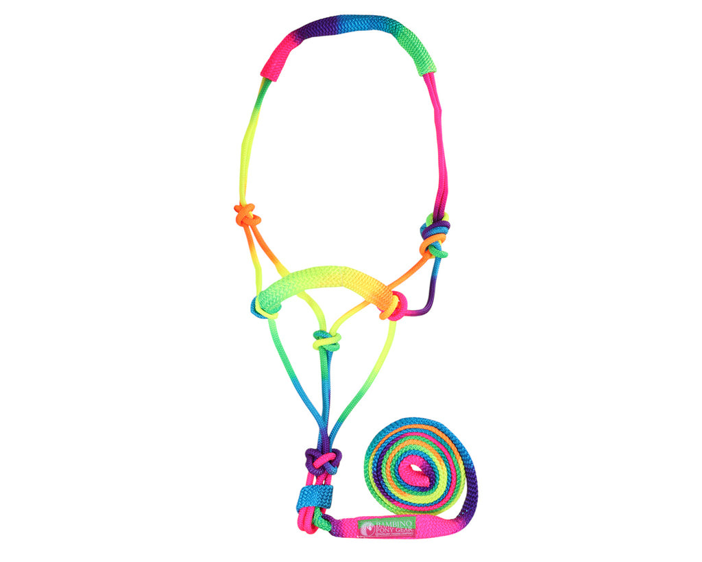 Bambino Knotted Halter & Lead - Rainbow