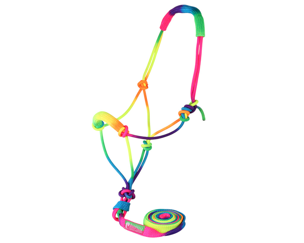 Bambino Knotted Halter & Lead - Rainbow