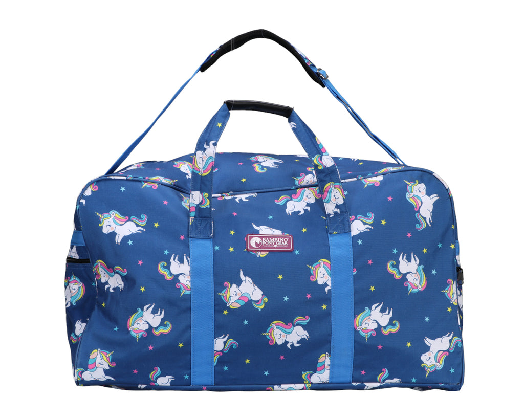 Bambino Overnight Travel Bag - Unicorn Print Limited Edition, image showing both carry handles