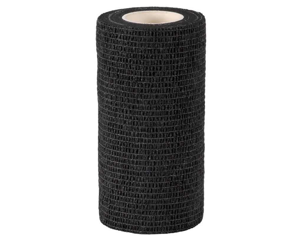 Equitex Cohesive Absorbent Padded Bandage in Black - an essential for any equestrians first aid/ medical supply kit!